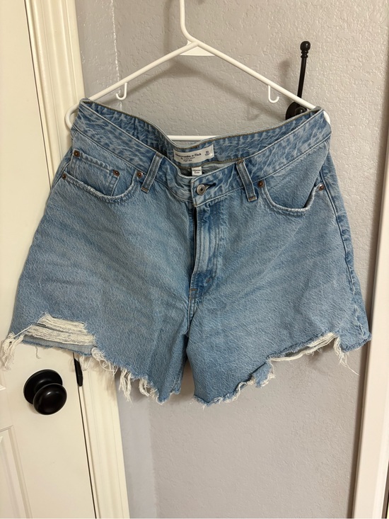 Abercrombie & Fitch Pants - Abercrombie & Fitch Light Blue Distressed Denim Cutoff Shorts